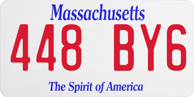 MA license plate 448BY6