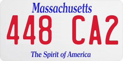 MA license plate 448CA2