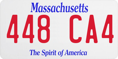 MA license plate 448CA4