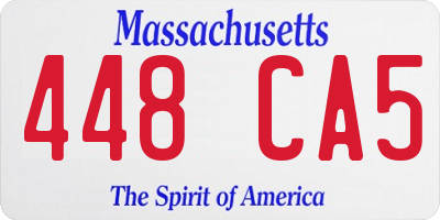 MA license plate 448CA5