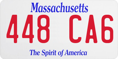 MA license plate 448CA6