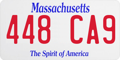 MA license plate 448CA9