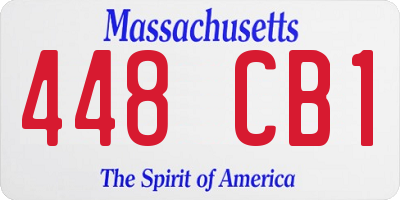 MA license plate 448CB1