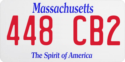 MA license plate 448CB2