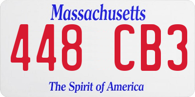MA license plate 448CB3