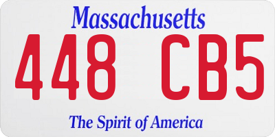 MA license plate 448CB5