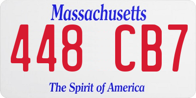 MA license plate 448CB7