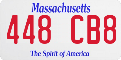 MA license plate 448CB8