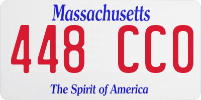 MA license plate 448CC0