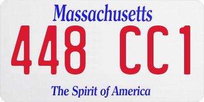 MA license plate 448CC1