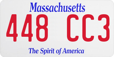 MA license plate 448CC3