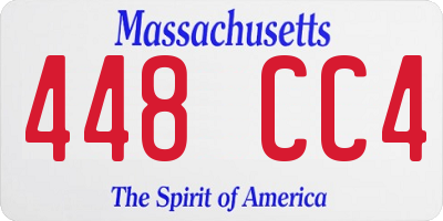 MA license plate 448CC4