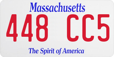 MA license plate 448CC5
