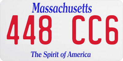 MA license plate 448CC6