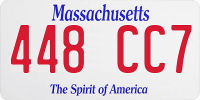 MA license plate 448CC7