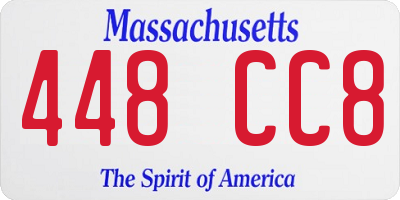 MA license plate 448CC8