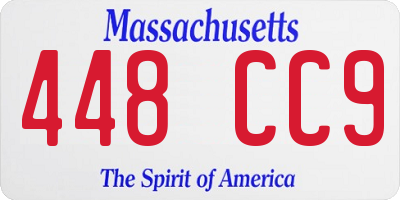 MA license plate 448CC9