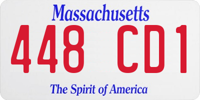 MA license plate 448CD1