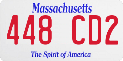 MA license plate 448CD2