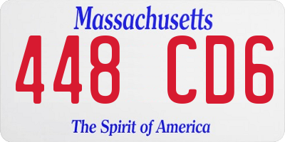 MA license plate 448CD6