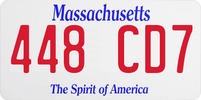 MA license plate 448CD7