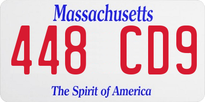 MA license plate 448CD9