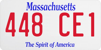 MA license plate 448CE1