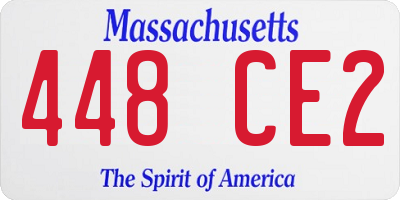 MA license plate 448CE2