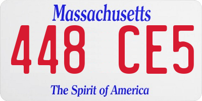 MA license plate 448CE5