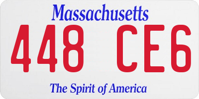 MA license plate 448CE6