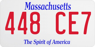 MA license plate 448CE7