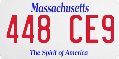 MA license plate 448CE9