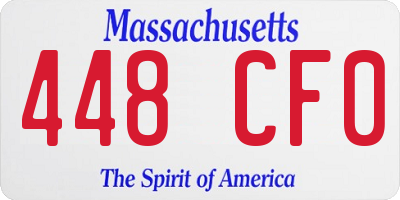 MA license plate 448CF0