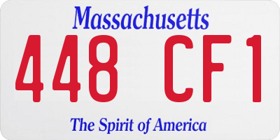 MA license plate 448CF1