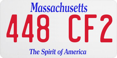 MA license plate 448CF2