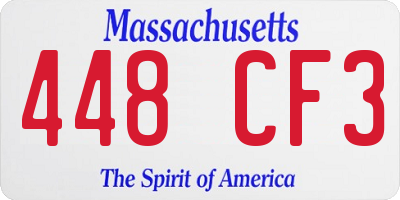 MA license plate 448CF3