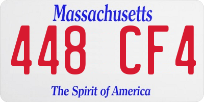 MA license plate 448CF4
