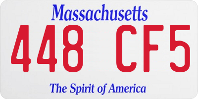 MA license plate 448CF5