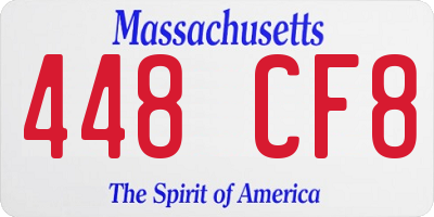 MA license plate 448CF8