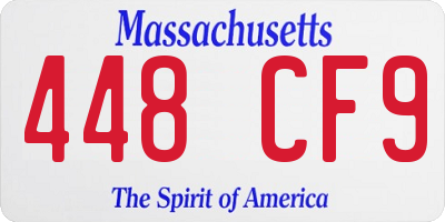 MA license plate 448CF9