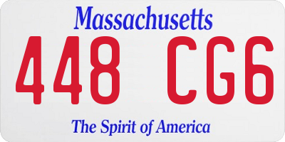 MA license plate 448CG6