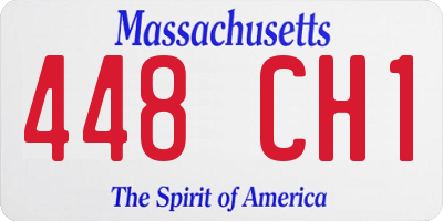 MA license plate 448CH1