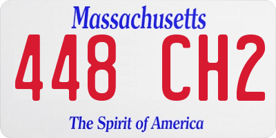MA license plate 448CH2