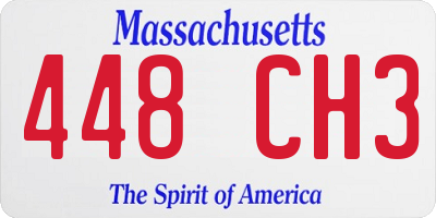 MA license plate 448CH3