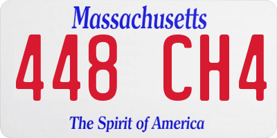 MA license plate 448CH4