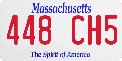 MA license plate 448CH5