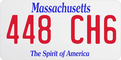 MA license plate 448CH6