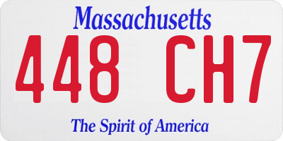 MA license plate 448CH7