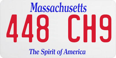 MA license plate 448CH9