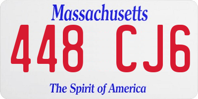 MA license plate 448CJ6
